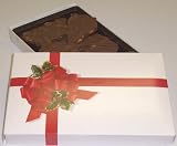 Scott's Cakes 1 lb. Milk Chocolate Almond Bark in a Ribbon n Holly Box