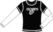 Long-Sleeve Black/White "Double" Basketball Tee (Adult S)