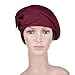 Vbiger Women's Beret Beanie Warm Wool Cap Hat (Wine Red2)