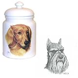 Schnauzer Cookie Jar, Porcelain by Rosalinde
