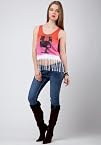Orange Graphic Top