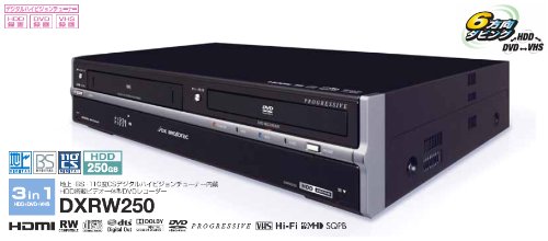 Cover image : DXアンテナ 地上・BS・110度CSデジタルハイビジョンチューナー内蔵ビデオ一体型DVDレコーダー HDD250GB DXRW250