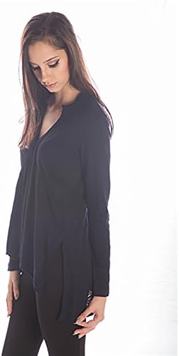 Wilt V Neck Slub Tunic in Blue Night (Extra Small)