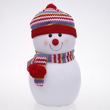 TY Christmas Decorations Desktop Decor Scarf Snowman(H=40cm) , Blue
