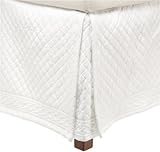 Williamsburg William and Mary Matelasse King Bedskirt, White Williamsburg William and Mary Matelasse King Bedskirt, White