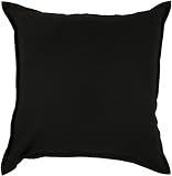 Rizzy Home T-3427C 20-Inch by 20-Inch Decorative Pillows, Black, Set of 2