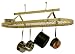 Enclume PR16awg-BP 5-Foot Oval with Grid Premier Ceiling Rack, Brass