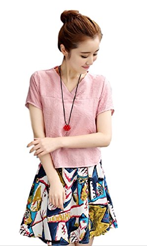 半袖カットソー＆花柄スカート ツーピース ひざ丈スカート 春夏物 お嬢様 エレガンス レディースファッション 婦人服 ノベルティ付属 BRZ0338