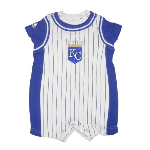 MLB Kansas City Royals Baby / Infant One-Piece Bodysuit / Romper / Onesie - White & Blue (Size: 12)