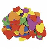 Eigenschaften Folia / Moosgummi Herzen 120 Teile, farbig sortiert