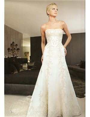 Ivory Satin and Lace Mermaid Wedding Gown