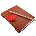 FARFALLA - Butterfly Italian Leather Journal with Pencil