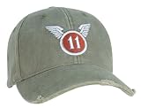 Vintage Olive Drab 11th Airborne Low Profile Baseball Cap, lightly Distressed