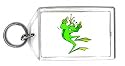Keychain with frog, dancing, crown, green, prince