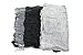 Pop Fashion Women's Long Tissue Scarf with Frayed Design and Scrunch Texture (Black, White, Grey)