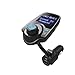 Sminiker Big LCD Display Car Bluetooth Adapter FM Transmitter Car Radio and Car Speakers Kit for Handsfree Calling & MP3 Player,TF Card and USB Car Charger for Any Bluetooth Devices
