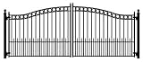 Paris Style Iron Wrought Gate 14' High Quality Ornamental Dual Swing Driveway Gates 14' Paris Style Iron Wrought Gate 14' High Quality Ornamental Dual Swing Driveway Gates 14'