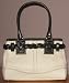 COACH HAMPTONS LEATHER CARRYALL HANDBAGS SATCHEL 13084 - White/black