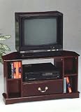Cherry Finish T.V. Stand with Storage