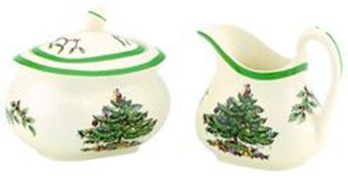 Spode Christmas Tree Sugar & Creamer Set