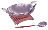 Imperial 74 Degrees East 4 Piece Karahi Gift Set (karahi, wooden stand, serving spoon & recipe book)  from Imperial