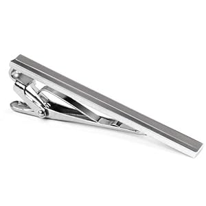 World Pride Men Necktie Tie Spring Loaded End Clip Clasp Bar Silver Tone