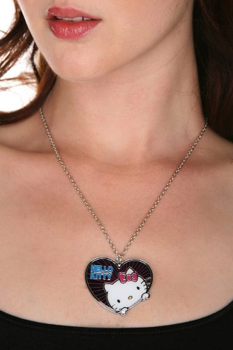 Hello Kitty Enamel Heart Necklace