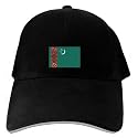 CAPS BLACK FLAG EMBROIDERY " TURKMENISTAN "