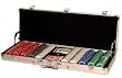 New Premium 500 Real Clay 11.5 gram Texas Holdem Casino Poker Chips Set w/6 Dealer Buttons, Case & Cards