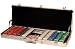 New Premium 500 Real Clay 11.5 gram Texas Holdem Casino Poker Chips Set w/6 Dealer Buttons, Case & Cards