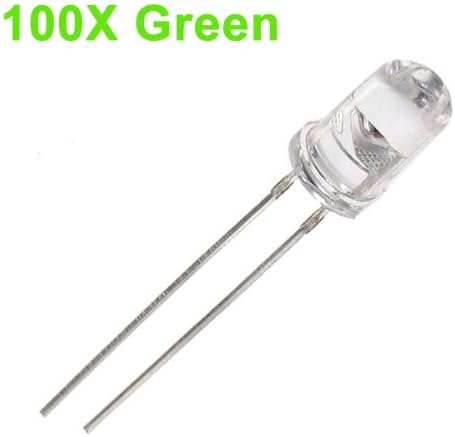 100pcs 5mm 3000-6000mcd LED Bright Decoration Torch Toy Light Green