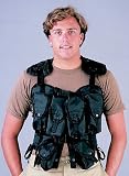 Black Tactical Assault Vest- One size fits all