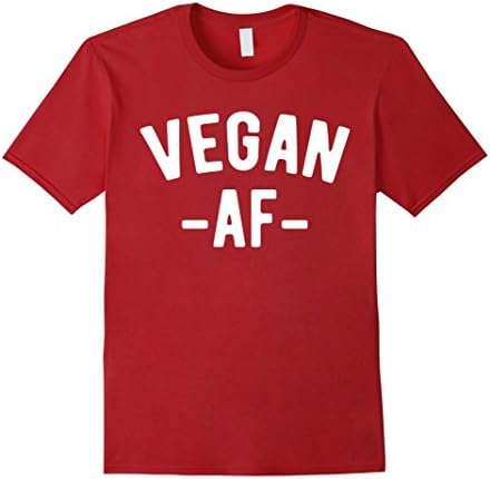 Men's Vegan AF - Funny Vegan T shirt Large Cranberry
