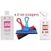 Winter De-icer Kit - Autoglym All Season Screanwash, 2 x Squeegee Ice Scrapers & Autoglym De-Icer