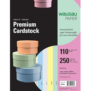 Wausau-Exact-Index-Cardstock-110-lb-8-5-x-11-Inches-5-Color-Pastel-Assortment-250-Sheets-48990-