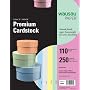 Wausau Exact Index Cardstock , 110 lb, 8.5 x 11 Inches, 5 Color Pastel Assortment, 250 Sheets (49990)
