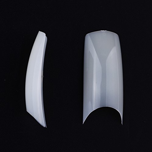 MAKARTTÂ® 500pcs Natural Color Well Less Nail Tips Half Cover Acrylic UV Gel False Nails 10 Sizes for Nail Salons and DIY Nail Art at home (Natural)