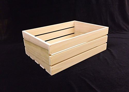 Unfinished Wooden Crate 12 x 8 1/2 x 4 1/4-unfinished wood box-ready to finish-engravable wood box-personalized laser engraving