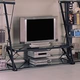 Entertainment Center Z Sandy Black Large Screen TV Stand 938-791 By Powell Furniture Company