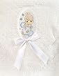 Precious Moments Embroidered Appliqued Baby Shawl - White