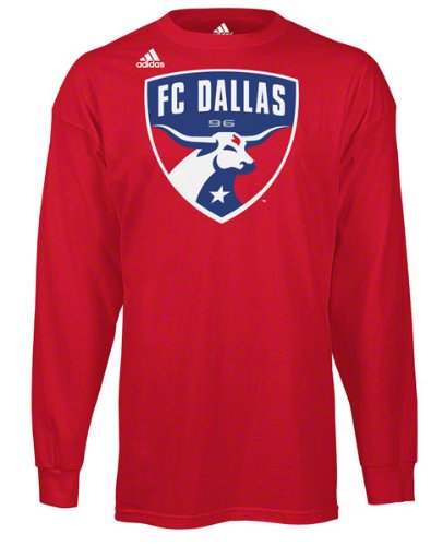 FC Dallas Red adidas Team Logo Long Sleeve T-Shirt FC Dallas Red adidas Team Logo Long Sleeve T-Shirt