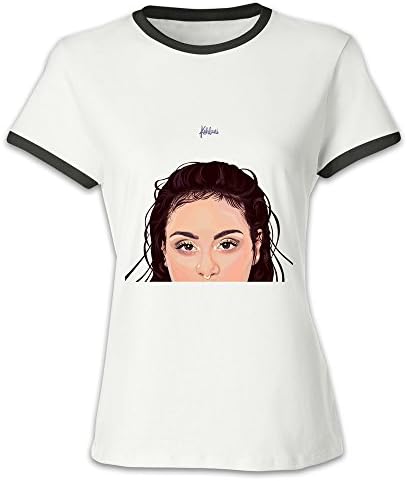 Women's Kehlani O Neck Short Sleeve Color Block T-Shirt Black US Size M