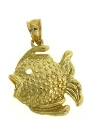 Dazzlers Solid 14 karats Gold Angelfish Charm Pendant available in three colors from jewelsberry (weights: 2.1 grams only)