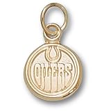 Edmonton Oilers NHL Round Logo 3/8 Pendant (10kt)