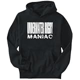 Hoodie Mens Black  MANIAC Underwater Rugby  Sports Small