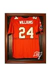 Tampa Bay Buccaneers Football Jersey Display Case with Removable Face and Classic Wood Finish Frame