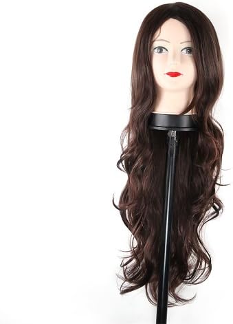 Charming Wavy Hair Synthetic Black Dark Brown Light Brown Wig Women's Party Full Wigs Curly Long Ladies Sexy Women's Party Cosplay Wigs (Dark Brown)