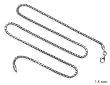 1.8mm Oxidized Round Box Chain in 16", 18", 20", 24", and 30" Lengths, #8417
