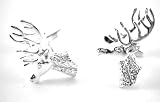 Silver Deer Stag Head Cufflinks
