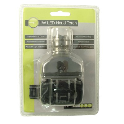 Yellowstone Lampe frontale 1W Noir
